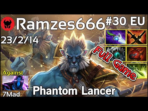 Ramzes666 plays Phantom Lancer!!! Dota 2 Full Game 7.21