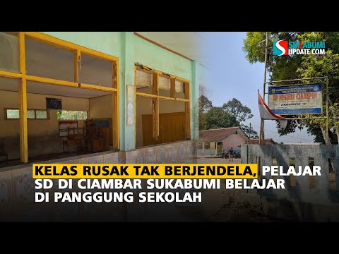 Kelas Rusak Tak Berjendela, Pelajar SD di Ciambar Sukabumi Belajar di Panggung Sekolah