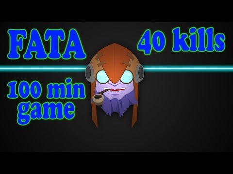 Dota 2 FATA Tinker 40 kills Heaviest game | 100 min 1k LH