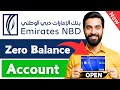 How To Open Zero Balance Account In Emirates NBD Bank Mobile App