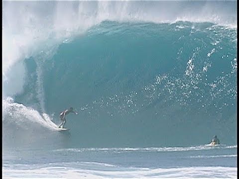 GIANT SET at PIPELINE.  Surfing & Bodyboarding Huge Waves.