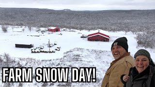 Snowed In, A Peaceful, Magical &  Adventurous Snow Day: 2025’s First Snowfall Transforms Our Farm ❄️