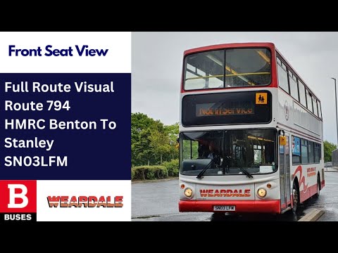 REDONE SERIES: FULL ROUTE VISUAL | Nexus Bus Route 794 - HMRC Benton Park View to Stanley | SN03LFM