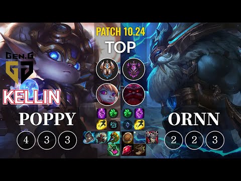 GEN Kellin Poppy vs Ornn Top - KR Patch 10.24