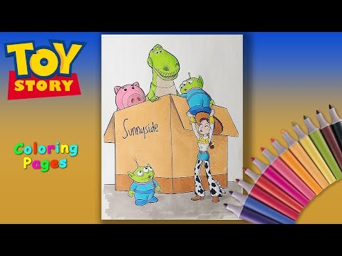 Toy story Coloring Pages for kids. Coloring a cartoon toys. Toy story 3. Video
