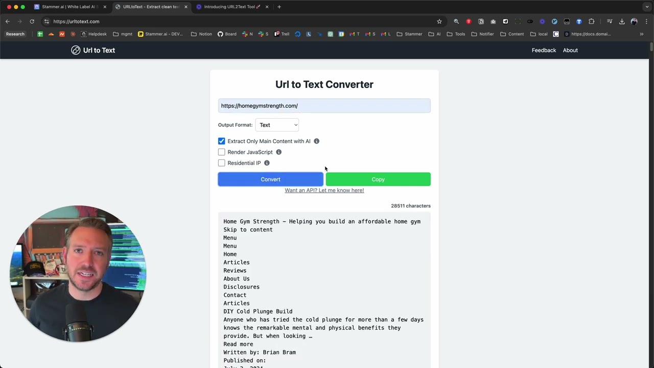 URLtoText demo video