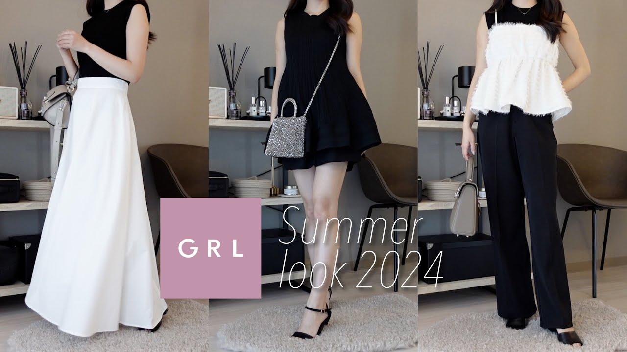 LOOKBOOK｜アラサーおすすめのGRL夏服👒,大人モノトーンコーデ,154cm/骨格ストレート