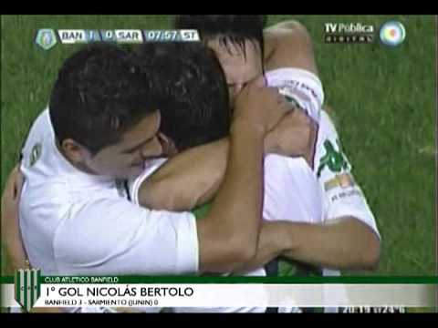 Gol de Nicolás Bertolo / Banfield 3 - Sarmiento de Junín 0 - 19a Fecha B Nacional 2013/14