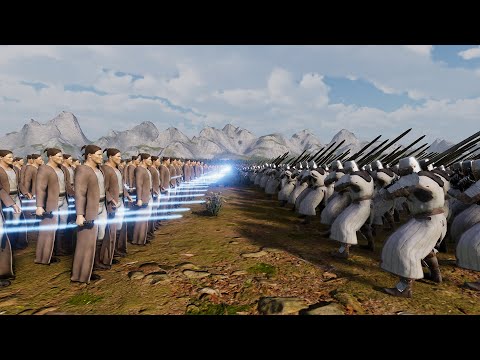 Can 600 Jedi defeat 100,000 Heavy Knights?