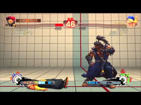 Super Street Fighter IV mazeru goki (Akuma) vs HI misen (Yun )