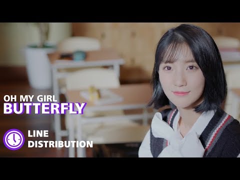 Oh My Girl(오마이걸) - Butterfly : Line Distribution (Color Coded)