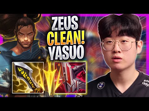 ZEUS IS SO CLEAN WITH YASUO! - T1 Zeus Plays Yasuo TOP vs Gnar! | Season 2023