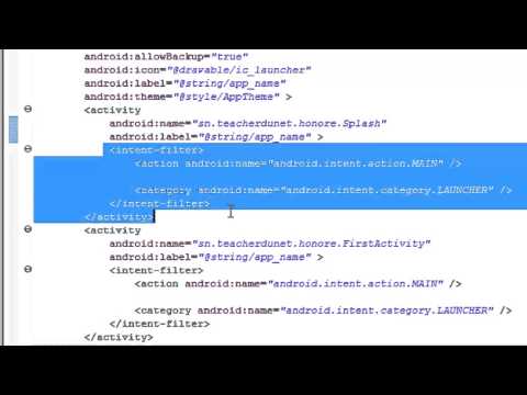 DEVELOPPER SOUS ANDROID 18 Android Manifest