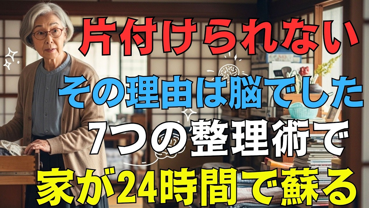 捨てられないのは意志が弱いからではありません。40年分を24時間で手放した70歳の『脳を疲れさせない』整理術。心と体が軽くなる7つの魔法