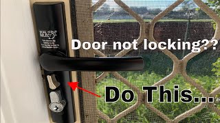 How to fix screen door lock - Not locking