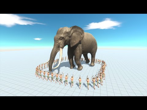 50 Archers VS Giant Modern Mammals - Animal Revolt Battle Simulator
