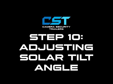 Step 10 - Adjusting Solar Tilt Angle