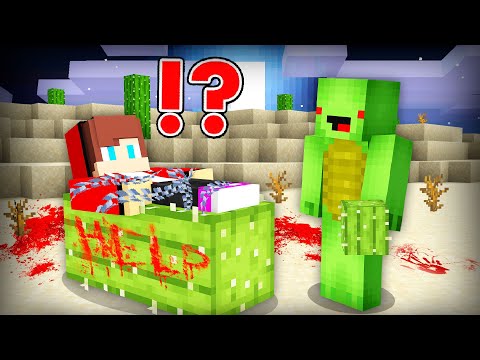 How JJ Escaped from Scary Mikey's Prison on Cactus a in Minecraft Challenge - Maizen JJ and Mikey