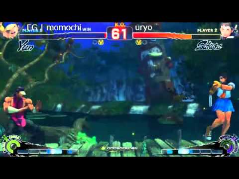 SSF4 AE: Momochi (Yun) vs Uryo (Sakura) - Godsgarden 4 (Losers Final)