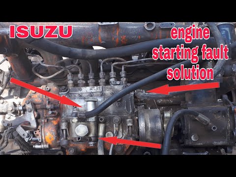 How to fix diesel engine 6 cylinder starting fault solution @trucksrepairing ISUZU JCR 6BG1 MT11