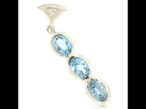 Pandant Argint 925 Topaz - Stralucire Azurie