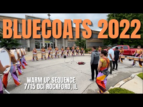 Bluecoats Drumline 2022 - Warm Ups - 7/15 DCI Rockford, IL