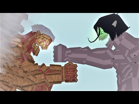 The Attack Titan vs The Armored Titan In People Playground│Reiner and Bertholdt's betrayal