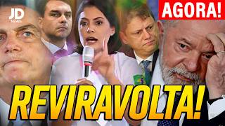 AGORA! Bolsonaro defende Michelle, Flávio sobe em mais uma Pesquisa, Tarcísio não quer interferência
