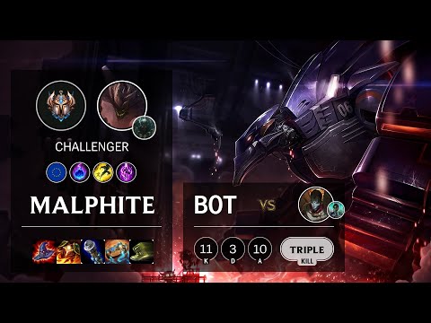 Malphite Bot vs Jhin - EUW Challenger Patch 10.16