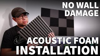 Video thumbnail for How to Hang Acoustic Foam Without Damaging Your Walls   Install Acoustic Foam Panels Quick and Easy by TheRenderQ