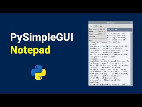 Notepad In Python Pysimplegui