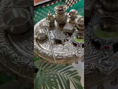 Silver Plated Pooja Thali Set