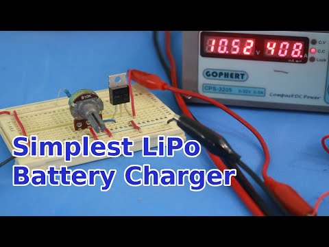 Simplest LiPo Battery Charger Only 3 Components