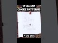 12 GAUGE CHOKE PATTERNS WITH 7 1/2 SHOT #shorts