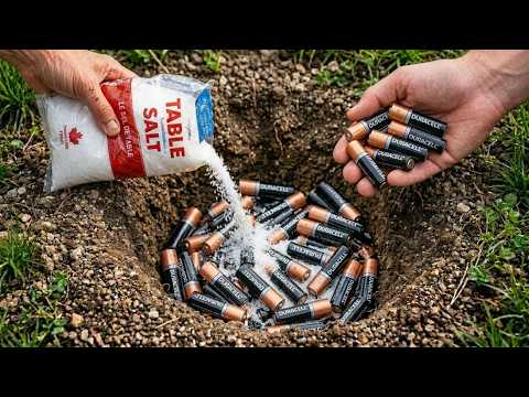 Pour salt and batteries into a hole! Half the world will be shocked 😱