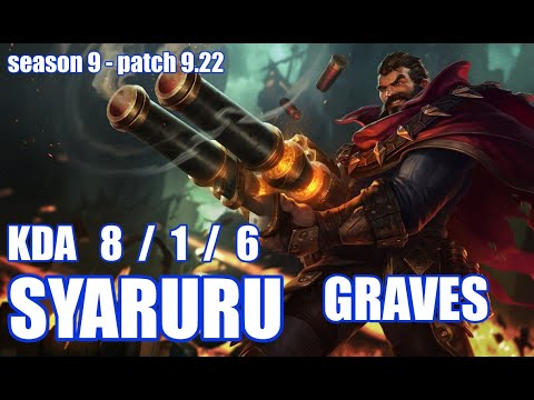 【JPチャレ】SYARURU グレイブス(Graves) VS ジャックス(Jax) JG - Patch9.22 JP Ranked【LOL】