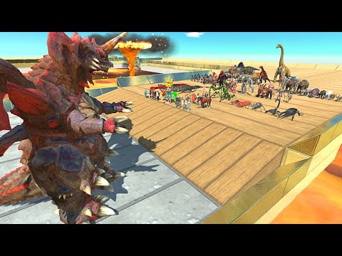 DESTOROYAH LAVA DEATH RUN - Animal Revolt Battle Simulator