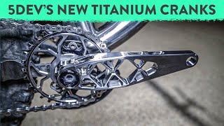 INTRODUCING: 5devs new Titanium Cranks, Titanium Stem, and Titanium Chainrings - Sea Otter 2023