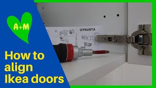 How to adjust Ikea kitchen cabinet doors