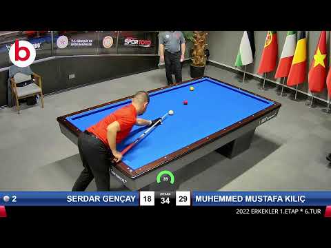 SERDAR GENÇAY & MUHEMMED MUSTAFA KILIÇ Bilardo Maçı - 2022 ERKEKLER 1.ETAP-6.TUR