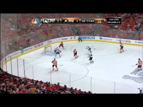 Dany briere pp goal vs penguins 2012 playoffs