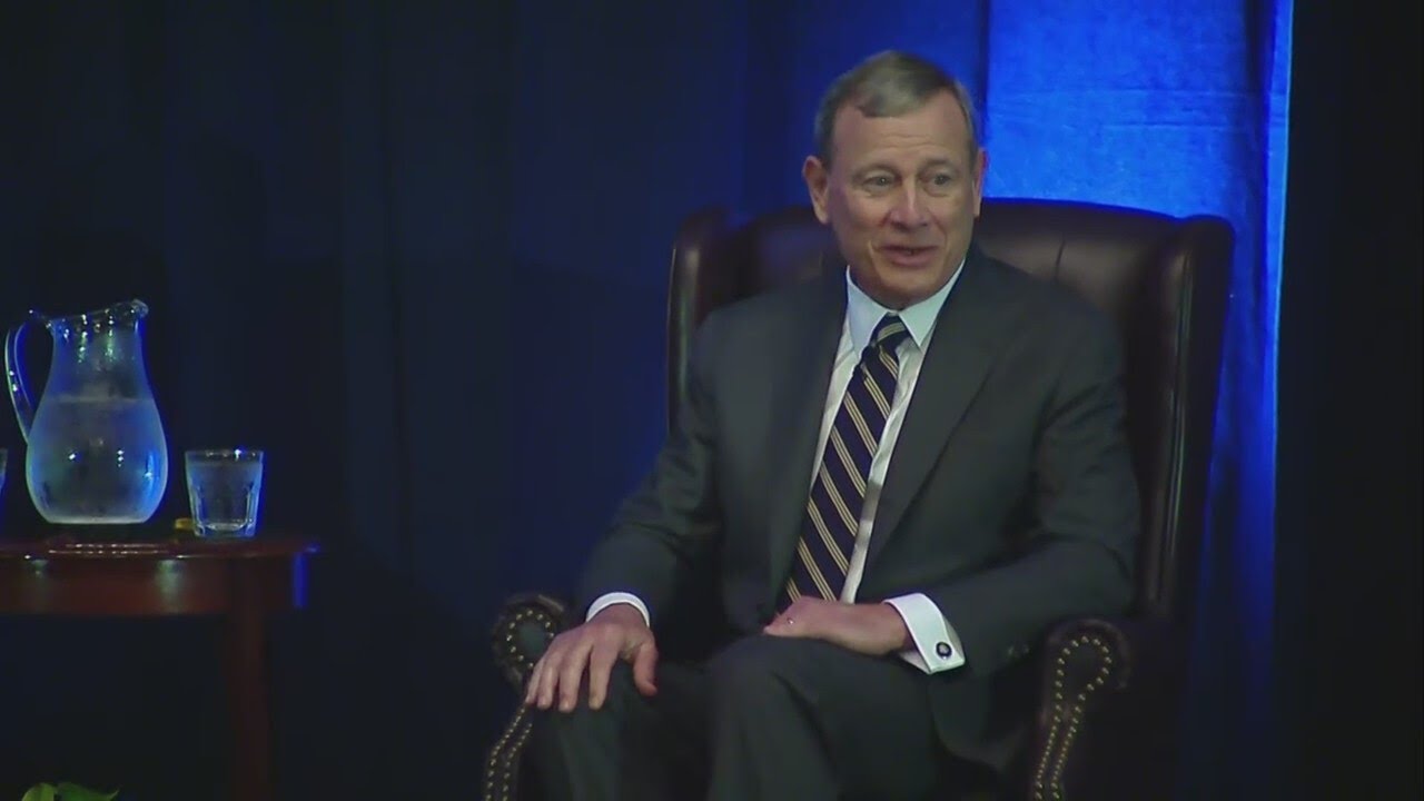 Supreme Court Chief Justice John Roberts speaks at Buffalo event