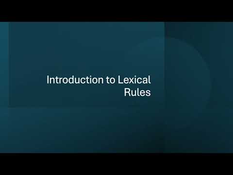 An Introduction to Lexical Rules