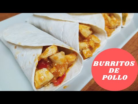 BURRITOS DE POLLO y verduras  fácil y rápido✅