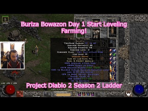 Buriza Multishot Bowazon | Day 1 Season 2 Ladder Start Project Diablo 2 | What to Farm and Craft