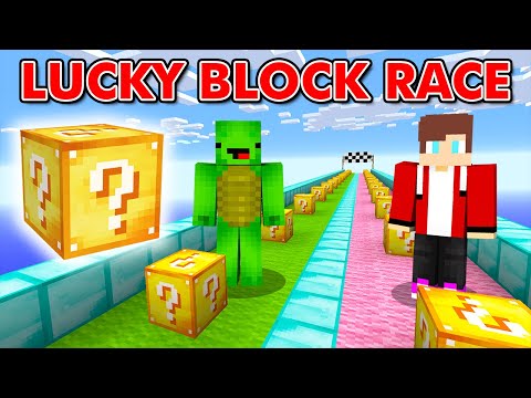 Maizen - Playing A LUCKY BLOCK RACE in Minecraft