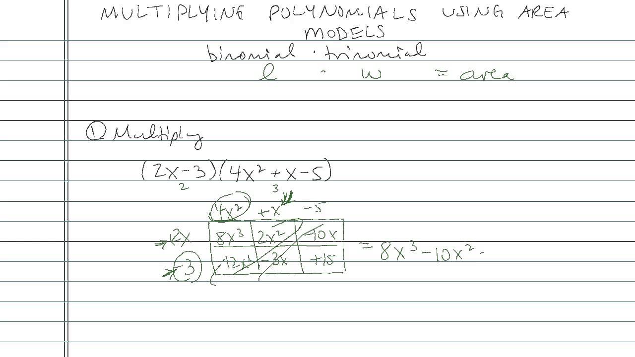 Algebra - Multiplying Polynomials using Area Models - Problem 4