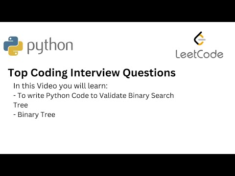 Top Coding Interview Questions 27 Validate Binary Search Tree Python Binary Tree Leetcode