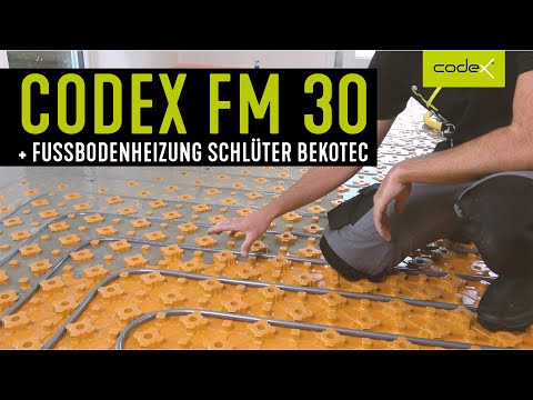 Dünnschichtige Fußbodenheizung schnell und sicher verlegen mit codex FM 30 + Schlüter BEKOTEC