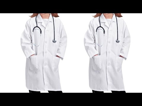 Как сшить лабораторный халат для детей 5-6 лет/ Кройка и шитьё